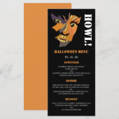 Classic Werewolf, Menu de fête d'Halloween (Devant / Derrière)