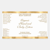Classic White and Gold Foil Cosmetics Bottle Label (Voorkant)