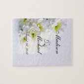 Classic White Bouquet op bruiloft witte achtergron Legpuzzel (Horizontaal)