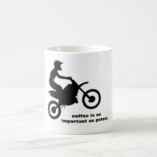 Classic White Coffee Mok Dirt Bike