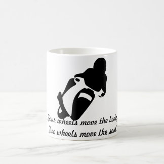 Classic White Coffee Mok Motorcycle