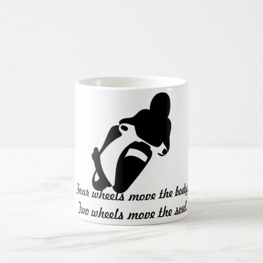 Classic White Coffee Mok Motorcycle (Center)