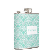 Classic White Damask Patroon Heupfles (Rechts)