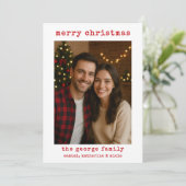 Classic White Festive Photo Collage Christmas Card (Staand voorkant)