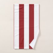 Classic Wide Stripes, Rouge et Blanc (Serviette à main)
