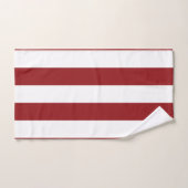 Classic Wide Stripes, Rouge et Blanc (Serviette à main)
