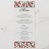 Classic Wildflower Rustic Rose Tropical Wedding Menu (Voorkant)