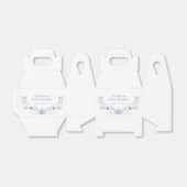 Classic Winter Blauw Wilbloem Bloemen Baby shower Bedankdoosjes (Uitgevouwen)