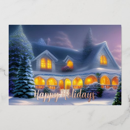 Classic Winter Home Joyeux Vacances Affaires (Recto)