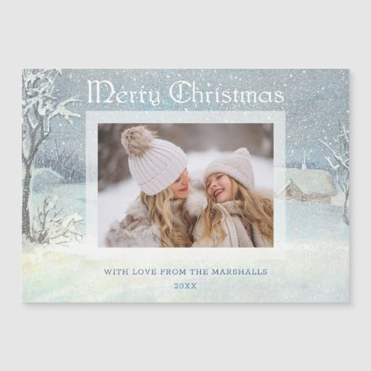 Classic Winter Merry Kerstwinter Foto (Voorkant)