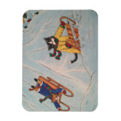 Classic Winter Slaping Magneet (Verticaal)