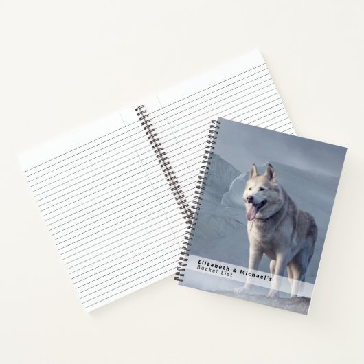 Classic Winter Sneeuwfox Custom BUCKET LIST Notitieboek (Binnen)