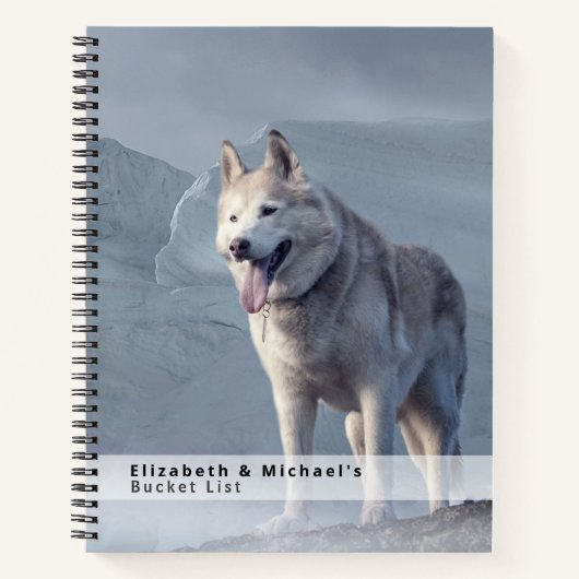 Classic Winter Sneeuwfox Custom BUCKET LIST Notitieboek (Voorkant)