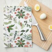 Classic Winter Woodland Waterverf Forest Holiday Theedoek (Quarter Fold)