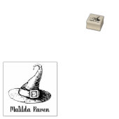 Classic Witch Pet Eigen naam Kleine Rubber Stempel (Gestempeld)