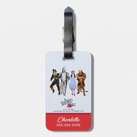 Classic Wizard of Oz Characters Bagagelabel (Achterkant verticaal)