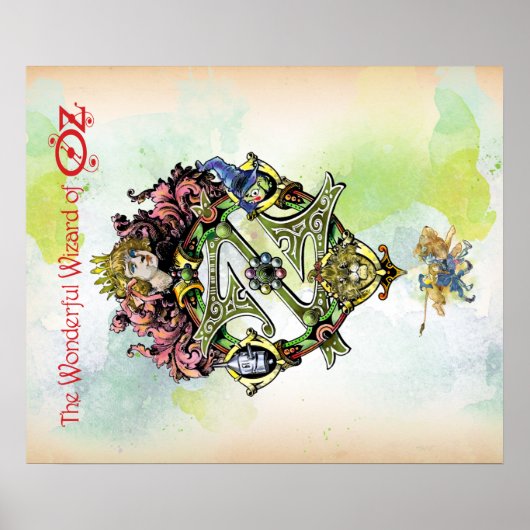 Classic Wizard of Oz Watercolor Poster (Devant)