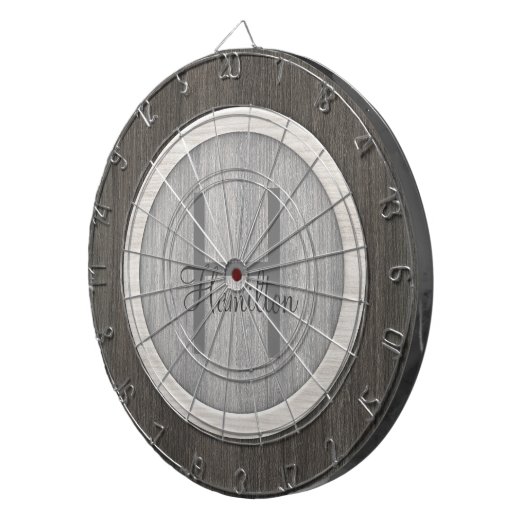 Classic Wood Hue Aged Teak Dart Board Dartbord (Voorkant Rechts)