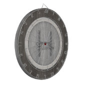 Classic Wood Hue Aged Teak Dart Board Dartbord (Voorkant Links)