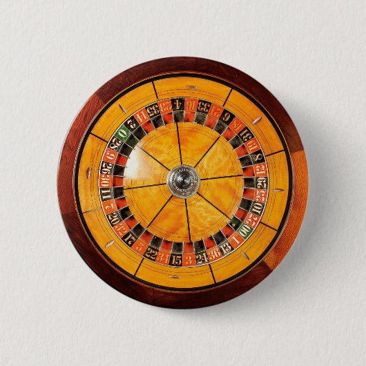 Classic Wooden Roulette Wheel Button (Voorkant)