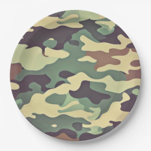 Classic Woodland Camouflage Papieren Bordje