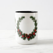 Classic Woodland Wreath Two-Tone Mok - Rustiek (Center)