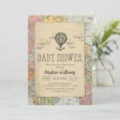 Classic World Travel Baby Shower Invitation (Debout devant)