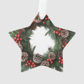 Classic Wreath Wreath Acrylique Star Ornament (dos)