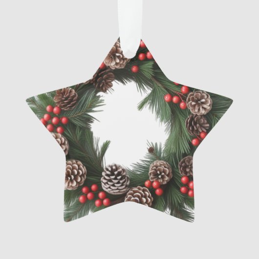 Classic Wreath Wreath Acrylique Star Ornament (devant)