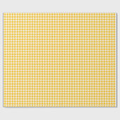 Classic Yellow and White Houndstooth Pattern  Cadeaupapier (Vlak)
