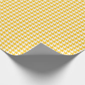Classic Yellow and White Houndstooth Pattern  Cadeaupapier (Hoek)