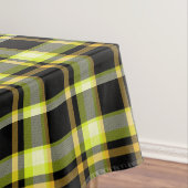 Classic Yellow Black Plaid Pattern Retro Tartan  Tafelkleed (Voorbeeld)
