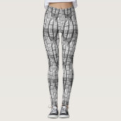 Classic Zebra Lovely Abstract Geometric Patroon Leggings (Voorkant)