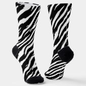Classic Zebra Print Stripe Mode Pattern Sokken (Gebogen)