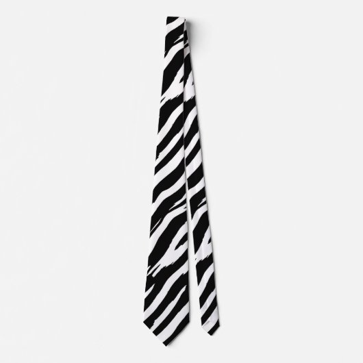 Classic Zebra Print Stripe Mode Pattern Stropdas (Voorkant)