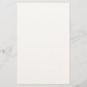 Classic Zwart & Ecru Monogram Bruiloft Menu (Achterkant)