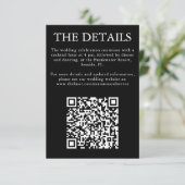 Classic Zwart-wit Monogram Behuizing Kaart (Staand voorkant)