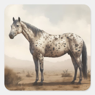 Classical American Appaloosa Horse Sticker