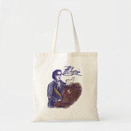 Classical Composer Chopin Piano Art Vintage Tote Bag