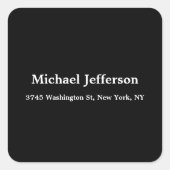 Classical Creative Trendy Black & White Vierkante Sticker (Voorkant)