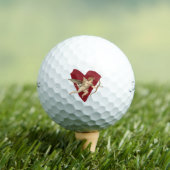 Classical Cupid Romantic Modern Wedding Elegant  Golfballen (Insitu Shirt)