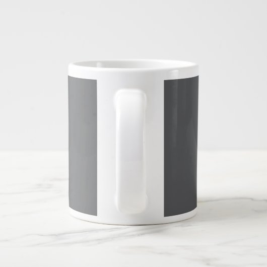 Classical Grey Simple Monogram Naam toevoegen Init Extra Grote Beker (Achterkant)
