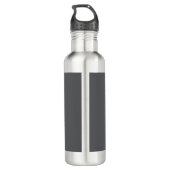 Classical Grey Simple Monogram Naam toevoegen Init Waterfles (Achterkant)