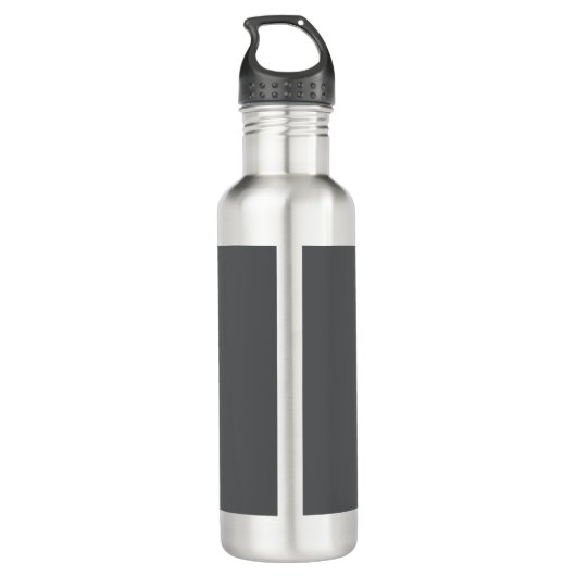 Classical Grey Simple Monogram Naam toevoegen Init Waterfles (Achterkant)