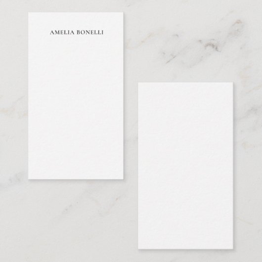 Classical Minimalist Professional Plain Informatiekaartje (Voorkant / Achterkant)