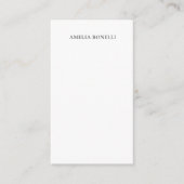 Classical Minimalist Professional Plain Informatiekaartje (Voorkant)