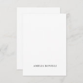 Classical Minimalist Professional Plain RSVP Kaartje (Voorkant / Achterkant)
