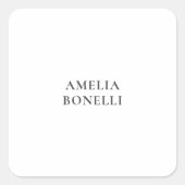 Classical Minimalist Professional Plain Vierkante Sticker (Voorkant)