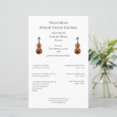 Classical Music Overweging Concert Viool Programma (Staand voorkant)