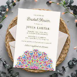 Classical Ornate Art Deco Mandala Bridal Shower Kaart